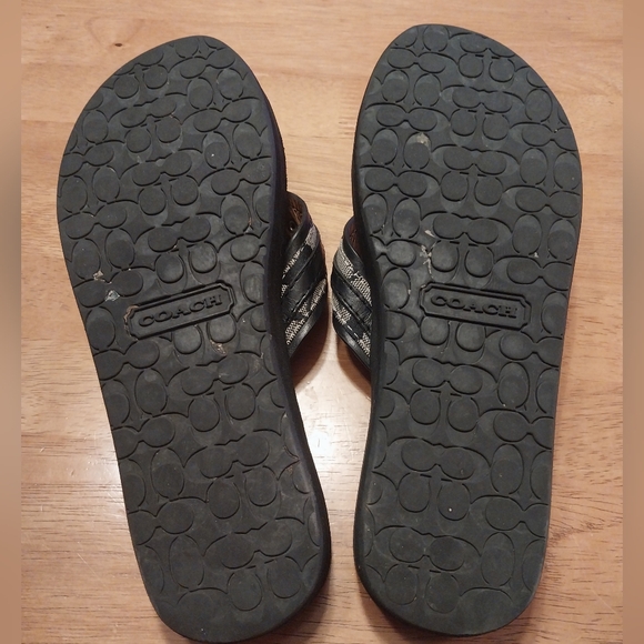Coach Black and Gray Sandals - Picture 2 of 3